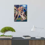 Painting “Adoption”, Canvas, Imitation gold leaf, Modern, Genre Nude, Russia, 2020 - photo 2