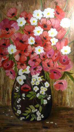 "Цветы в вазе" Leinwand Malmesser Stillleben Russland 2020 - Foto 1