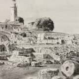 Маяк. Пафос. Кипр. Papier aquarelle Crayon Peinture de paysage Chypre 2020 - photo 1