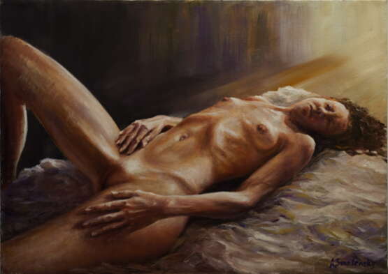 Painting “Shine”, Canvas, Oil paint, Realist, Genre Nude, Russia, 2021 - photo 1