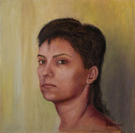 Painting “Portrait”, Canvas, Oil paint, Realist, Everyday life, Russia, 2020 - photo 1