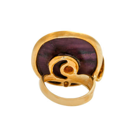 Ring, mit Sugilithscheibe und Brillant ca. 0,02 ct. - фото 4