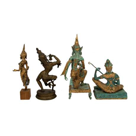 Sammlung von 8 Skulpturen überwiegend aus THAILAND, 20. Jahrhundert: - Foto 6