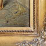 UBOLLI, H. (Maler/in 19. Jahrhundert), "Junge Frau die Tauben fütternd", - Foto 3