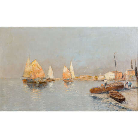 DILL, Ludwig, ATTRIBUIERT (1848-1940), "Segler vor Chioggia bei Venedig", - Foto 1
