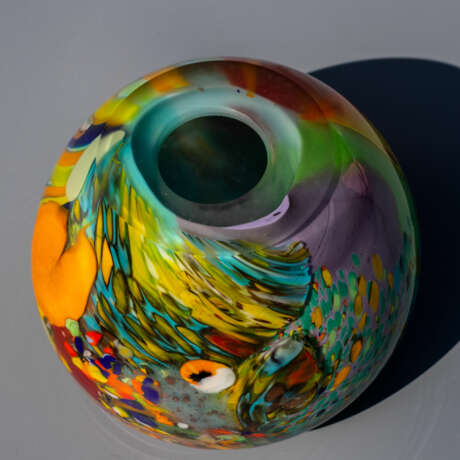 Стеклодувная ваза “Birth of color-16”, Glass, Glassblowing, Abstractionism, Russia, 2019 - photo 2