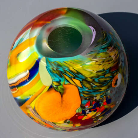 Стеклодувная ваза “Birth of color-16”, Glass, Glassblowing, Abstractionism, Russia, 2019 - photo 4
