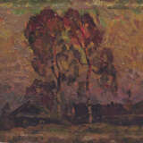 Peinture «Bouleaux à la maison», Toile, Peinture à l'huile, Impressionnisme, Peinture de paysage, Russie, 1985 - photo 1