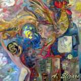 Painting “Sweet secrets of Paris”, Canvas, Oil paint, Abstractionism, Genre Nude, Russia, 2021 - photo 1