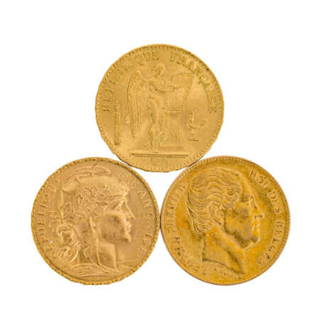 Frankreich - 3 x 20 Francs, GOLD, - photo 1
