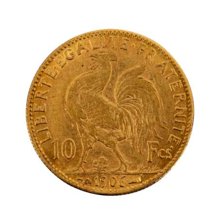 Frankreich - 10 Francs, 1906, Ceres, - фото 2
