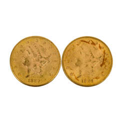 USA / GOLD - 2 x 20 Dollars 1889/S; 1891/S,