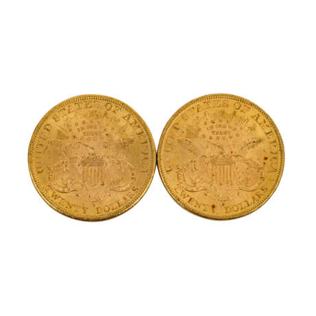 USA / GOLD - 2 x 20 Dollars 1889/S; 1891/S, - photo 2