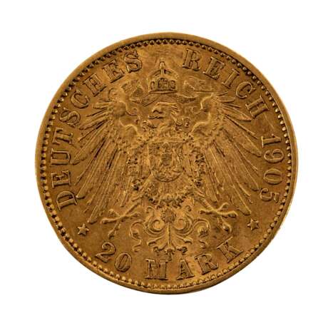 Deutsches Kaiserreich / Preussen - 20 Mark 1905, - фото 2