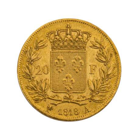 Frankreich - 20 Francs 1818/A, Louis XVIII., - фото 2