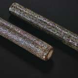 TWO MOTHER-OF-PEARL-INLAID BLACK LACQUER BRUSHES - photo 2