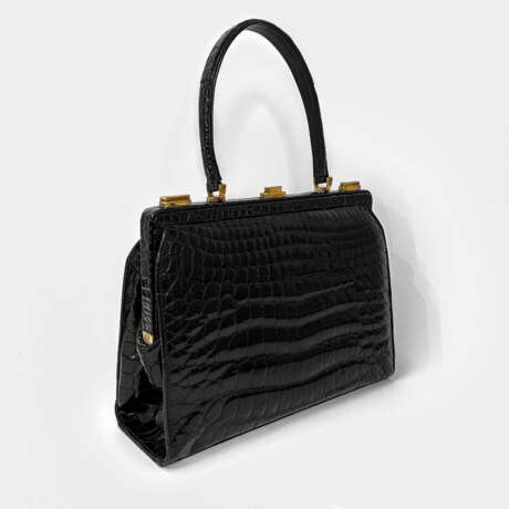 Handbag “Vintage crocodile leather bag Cro. France, genuine leather, handmade, 1950-1960”, Crocodile leather, France, 1950 - photo 3
