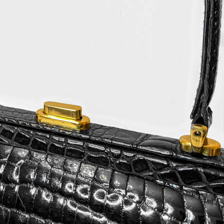 Handbag “Vintage crocodile leather bag Cro. France, genuine leather, handmade, 1950-1960”, Crocodile leather, France, 1950 - photo 6