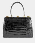 Handbags and purses. Винтажная сумка из кожи крокодила "Cro". Франция, натуральная кожа, ручная работа, 1950-1960 гг.