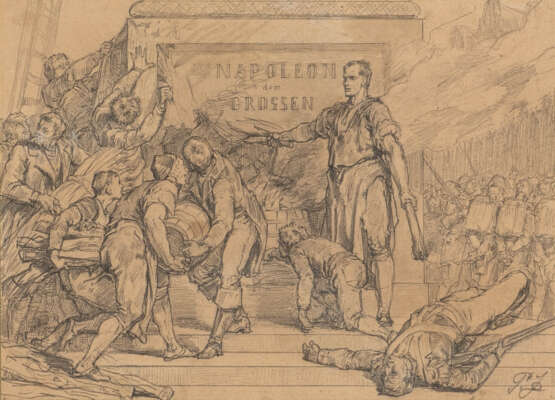 DIE ZERSTÖRUNG DES NAPOLEON-DENKMALS IN ERFURT 1814 (STUDIE) - Foto 1