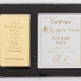 1 - gold bullion 100g gold bars, the manufacturer Heimerle + Meule, - photo 1