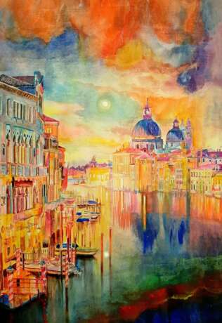 “Venice watercolor 38x56cm” Watercolor paper Watercolor Realist Cityscape Byelorussia 2020 - photo 1