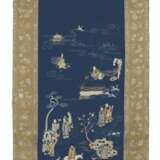 A RARE AND VERY LARGE EMBROIDERED AND COUNTED STITCH `BIRTHDAY` PANEL - фото 1