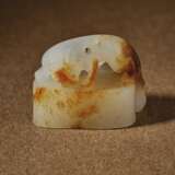 TWO SMALL WHITE JADE SEAL BLANKS AND AN AQUAMARINE SEAL BLANK - фото 3