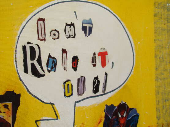 Painting “Don't read it”, Fiberboard, Acrylic paint, Contemporary art, Russia, 2021 - photo 3