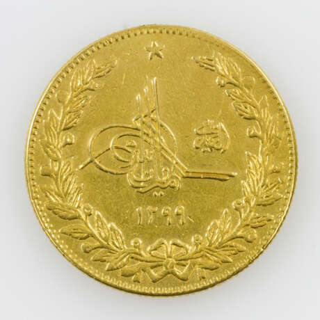 Afghanistan/Gold - 5 Amani 1920, Amanullah, ss., Henkelspur - photo 2
