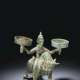 A RARE BRONZE FIGURAL LAMP - photo 2