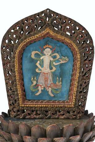 A GILT-LACQUERED WOOD BUDDHIST ALTAR ORNAMENT - photo 3