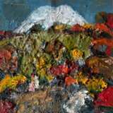 Painting “Autumn against the background of Elbrus”, Paper, Oil paint, Expressionist, Landscape painting, Russia, 2021 - photo 1