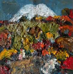 "Autumn against the background of Elbrus"