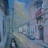 Painting “Across Evpatoria. The street”, Canvas on the subframe, Oil paint, Modern, Cityscape, Ukraine, 2020 - photo 1