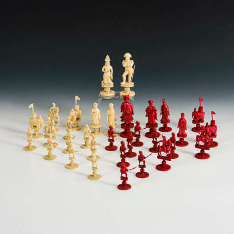 Elfenbein-Schachfiguren - Foto 1
