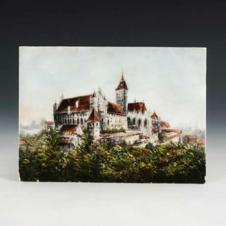 Milchglasplatte mit der Ansicht der Marienburg - фото 1