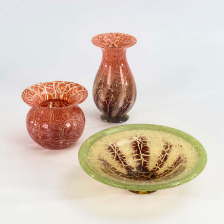 Schale und 2 Vasen "Ikora" - Foto 1
