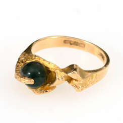 Finnischer Designer-Ring mit Achatkugel