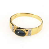 Ring mit Saphir und Diamanten - Foto 1