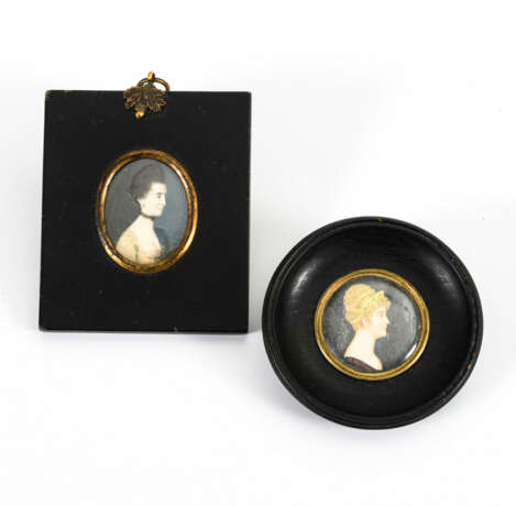 2 Miniaturen um 1800: Damenbildnisse - фото 3
