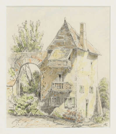 Ländliches Haus am Torbogen mit Baum- und Buschwerk - фото 1