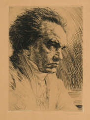 Porträt des Komponisten Ludwig van Beethoven (1770 - 1827)