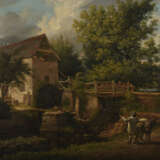 Kleine Landschaft mit Mühle und Staffage - Foto 1