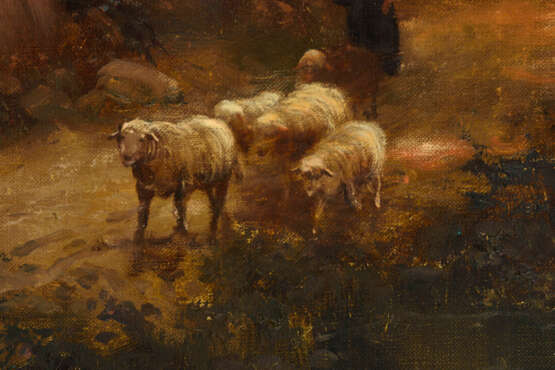 Schafe und Hirtin im Abendlicht - Foto 2
