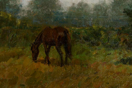 Russischer Maler: Pferd am Waldrand - фото 2