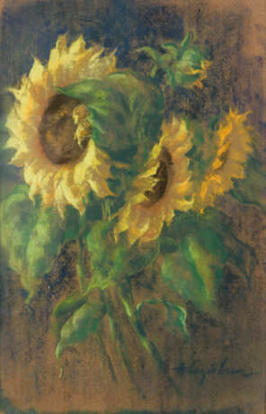 Undeutlich signiert: Sonnenblumen - фото 1