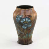 Kleine Jugendstil-Vase mit blauen Mohnblumen - фото 1