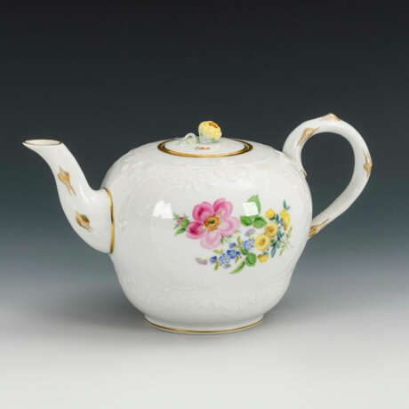 Teekanne mit Blumenmalerei - фото 2
