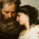 Porzellangemälde: Oedipus und Antigone - photo 3